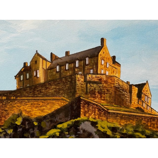 Original Scottish Painting of Edinburgh Castle & Ross Fountain by Vikki Hastings – Framed Cityscape” For Sale - Image 13 of 18