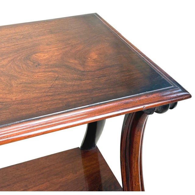 Antique Rosewood Central Standing Shelves, 1840 For Sale - Image 13 of 15
