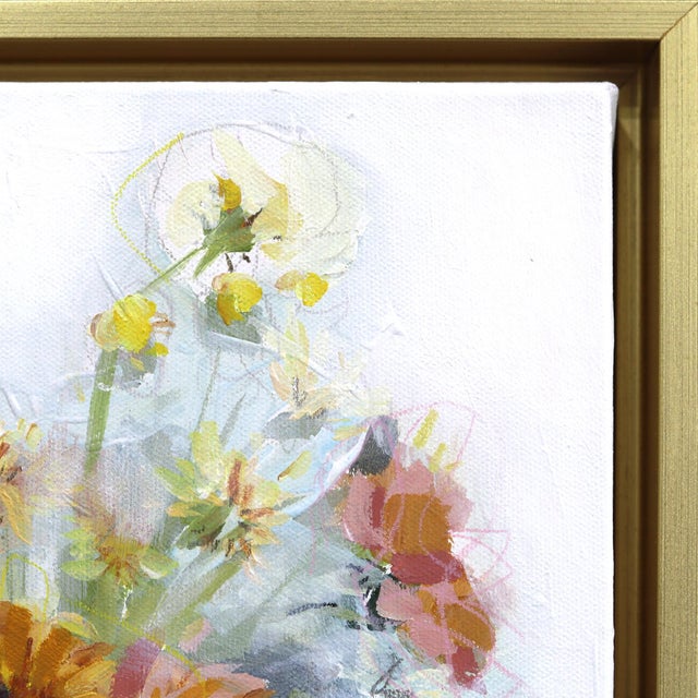 Abstract Sweet Grapes - Framed Abstract Botanical Floral Still Life Art on Canvas Original Artwork by Kellie Newsome For Sale - Image 3 of 9