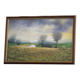 Landscape, 2000s, Oil on Wood For Sale