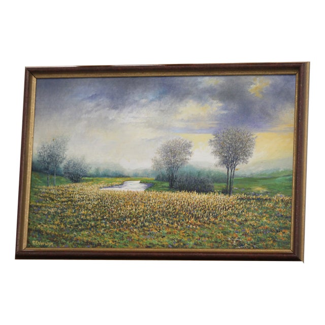 Landscape, 2000s, Oil on Wood For Sale