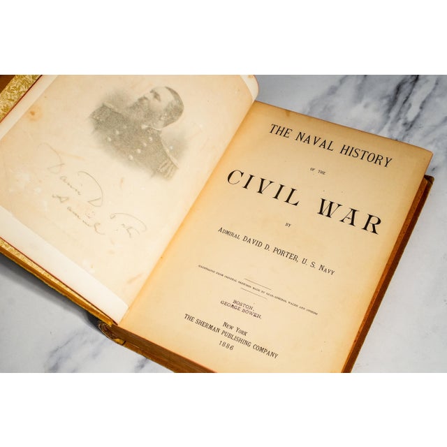 Fascinating Antique United States Naval History of the Civil War by Admiral David D. Porter Illustrated u.s. Navy Book History For Sale - Image 4 of 11