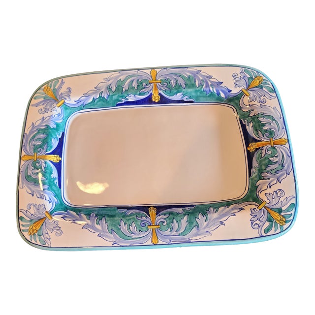 Beautiful Vintage Deruta Ceramic Platter For Sale