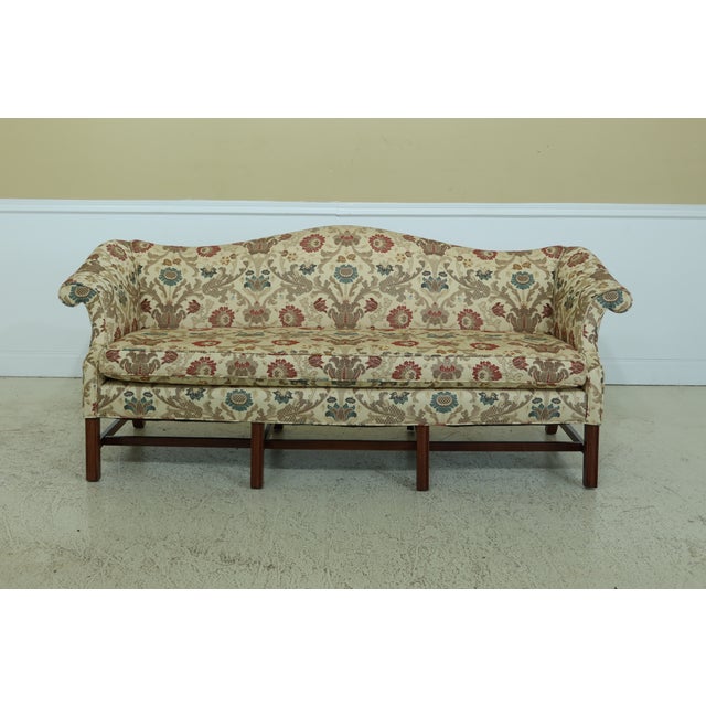 Chippendale Style Quality 8 Legged Mahogany Camelback Sofa Chairish