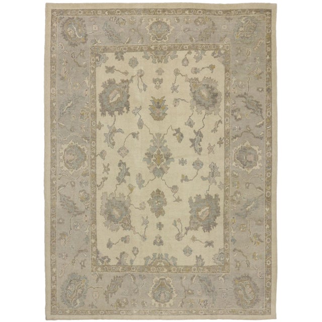 Textile Turkish Oushak Rug - 09'06 X 12'11 For Sale - Image 7 of 8