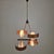 1950s Mid-Century Italian Brass, Teak and Opaline Glass Chandelier attributed to Stilnovo, 1960s For Sale - Image 5 of 14