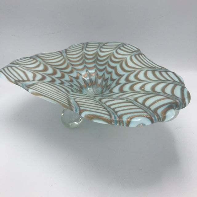 Vintage Murano Stretched Aventurine Bowl For Sale - Image 9 of 11
