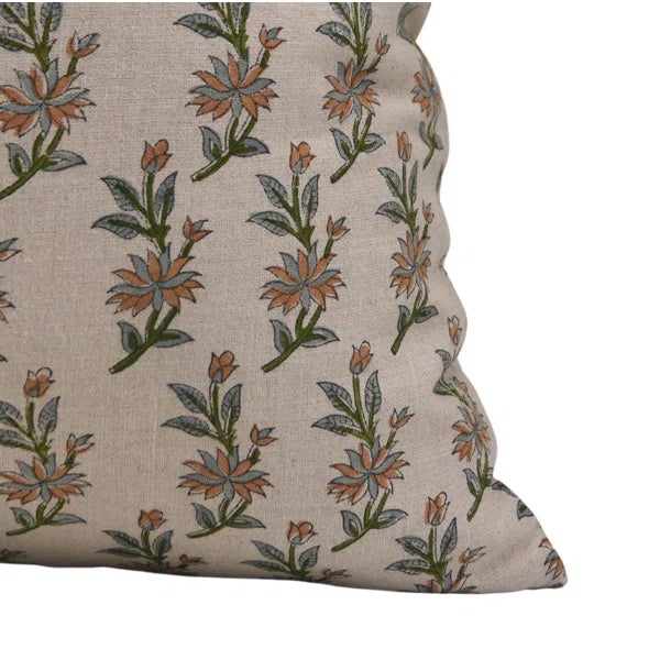 Rustic Fabdivine Traditional Handblock Print Cushion Cover 22x22 Inch- Deepika For Sale - Image 3 of 5