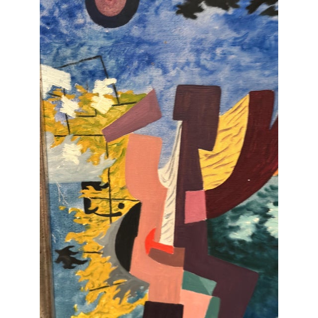 Manfred Bluth, Abstract Composition, 1950s, Acrylic Painting on Canvas, Framed For Sale - Image 9 of 17