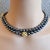 Black 1980s Angela Cummings Hematite Bead Yellow Gold Necklace For Sale - Image 8 of 9