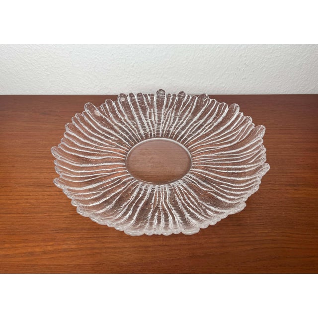 Mid-Century Modern German Glass Bowl with Floral Design, 1960s For Sale - Image 8 of 13