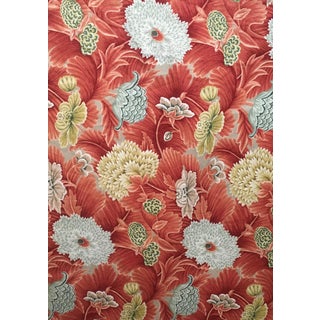 1980s Hollywood Regency 7+ Yards Brunschwig and Fils "Las Palmas" Cotton Fabric For Sale