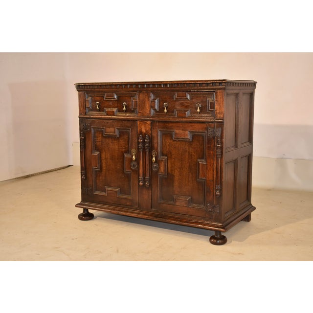 Early 18th Century English Geometric Buffet For Sale - Image 4 of 8