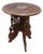 Vintage Anglo Indian Carved Folding Pedestal Table Plant Stand 16" For Sale