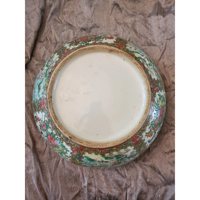 An important and large antique chinese porcelain bowl two hundred years old or older all hand made and decorated. Rich...