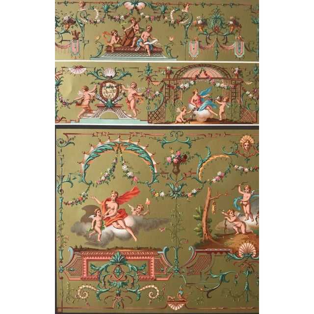 Late 19th Century 1870 French Decorator Pochoirs, Xviii Siecle, Auguste Racinet Set of 2 For Sale - Image 5 of 10