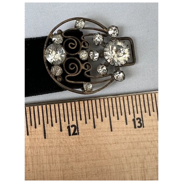 Black Early 20th Century Czech Rhinestone Choker For Sale - Image 8 of 8