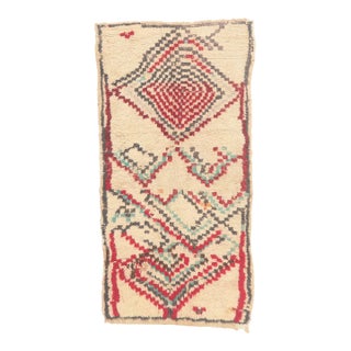 Vintage Azilal Moroccan Rug, 03'10 X 07'05 For Sale