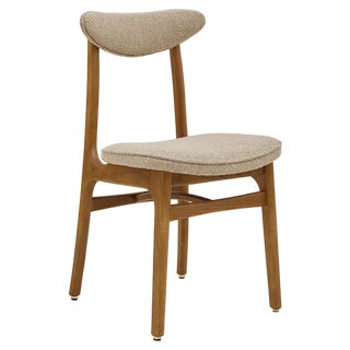 200-190 Chair in Beige Bouclé and Dark Wood, 2023 For Sale