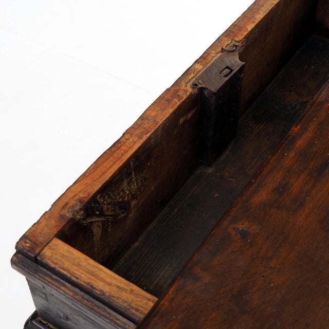 Antique 18th Century Banker's Rent Table with Sliding Top For Sale - Image 14 of 15