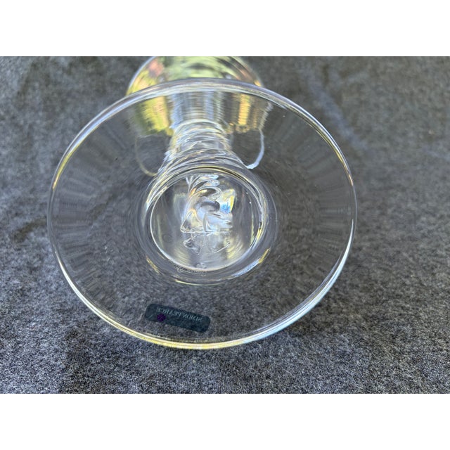 Vintage Simon Pierce Hand Blown Pillar Air Twist Candle Holder Pedestal For Sale - Image 10 of 14