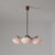 Mid-Century Modern Italian Brass Pendant Light with Three Opaline Glass Shades, 1950s For Sale - Image 3 of 8