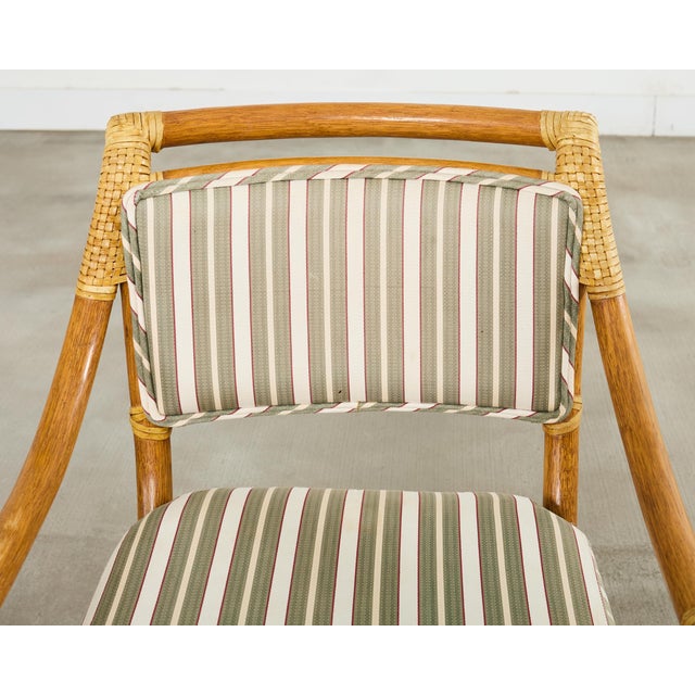 Set of Ten McGuire Rattan X-Back Dining Chairs For Sale - Image 10 of 18