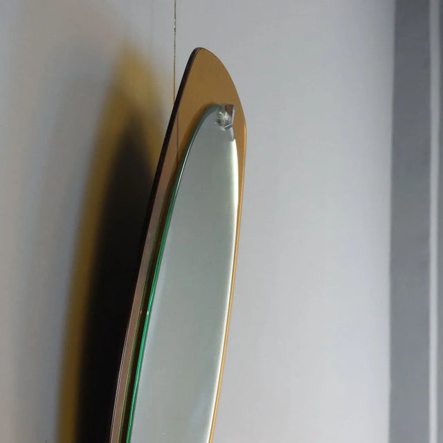 Oval Wall Mirror, 1960s For Sale - Image 9 of 13