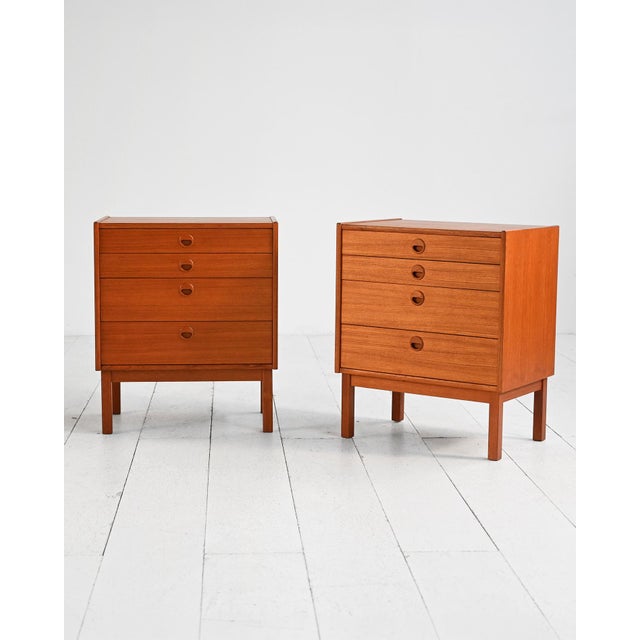 Scandinavian Teak Bedside Tables, 1960s, Set of 2 For Sale - Image 9 of 9