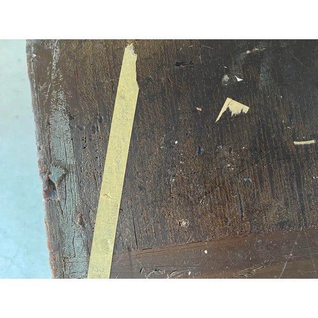 Rare 1964 James Havard Figurative Oil Painting "Jersey Girl" on Carved Wax With Gold Underlayer - Signed For Sale In New York - Image 6 of 7