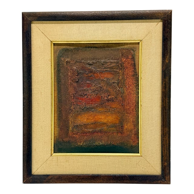 Seattle School, Mid-Century Abstract Oil on Canvas Panel "Labyrinth," Circa 1960 For Sale
