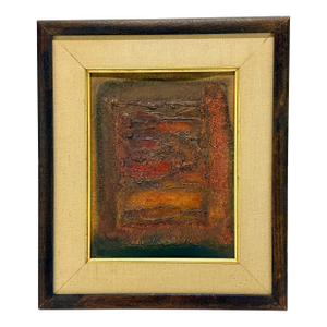 Seattle School, Mid-Century Abstract Oil on Canvas Panel "Labyrinth," Circa 1960