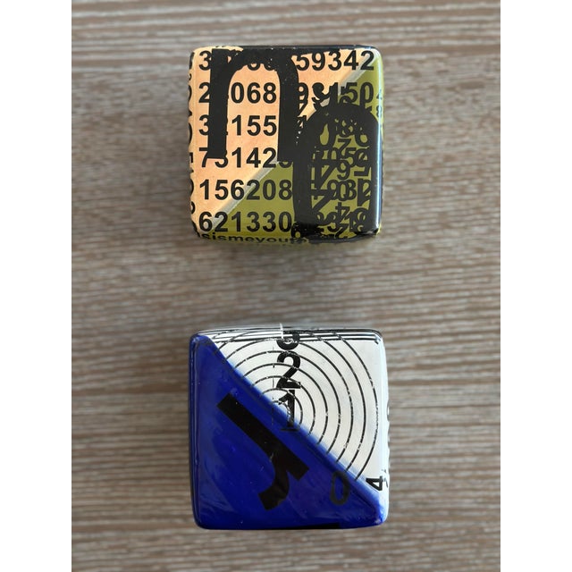2010s Contemporary Modern Set of 2 Kaiser Suidan Ceramic Wall Cubes Sculptures For Sale - Image 5 of 5