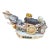 Vintage Italian Chinoiserie Faux Alabaster Prosperity Cart Sculpture For Sale