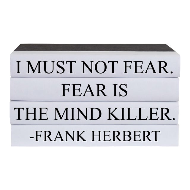 Fear Is The Mind Killer Quote Book Stack 5 Pieces Chairish