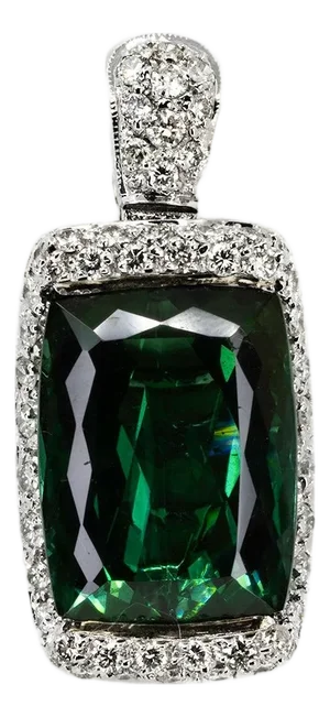 Late 20th Century Stunning Tourmalie Pendant