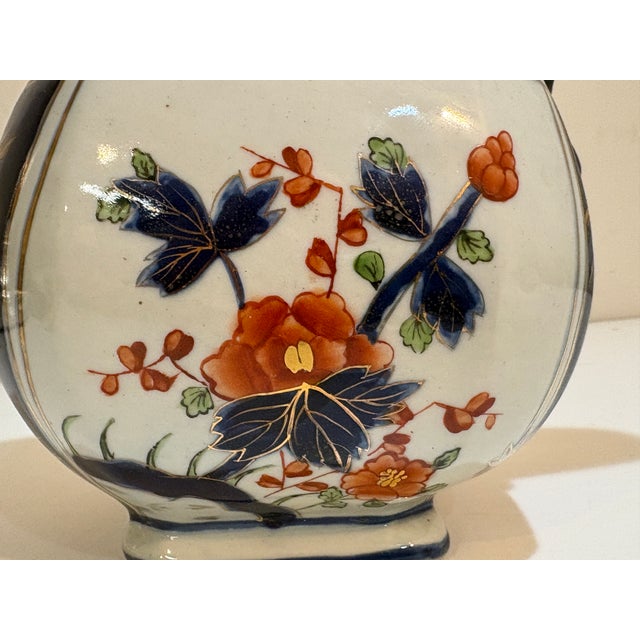 Ceramic Large Antique Mason's Patent Ironstone Imari Pitcher, 11 " Victorian English Jug,Hand-Painted Cobalt Blue, Iron Red & Gilt For Sale - Image 7 of 9