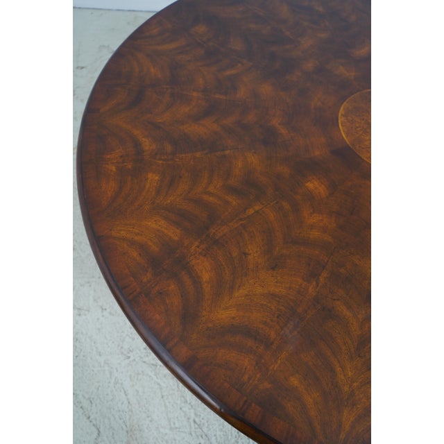 Theodore Alexander Large Round Mahogany Dining Room Table For Sale - Image 11 of 18
