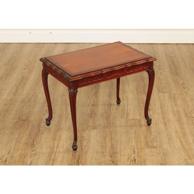 Wood 1930 French Style Mahogany Tray Top Coffee Table For Sale - Image 7 of 13