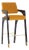 Arches Bar Stool in Mustard Velvet and Black Lacquered from Insidherland For Sale