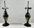 1950s Art Nouveau Tiffany Style Brown & Green Stained Glass Table Lamp, a Pair For Sale - Image 5 of 12