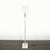 Mid-Century Brass Arch Floor Lamp W/ Textured Glass Medallion & White Marble For Sale - Image 9 of 13