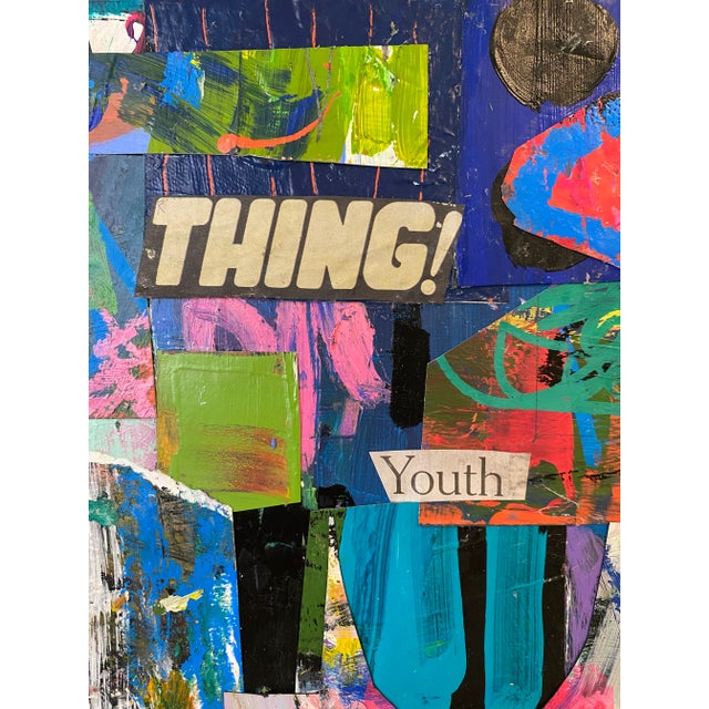 2020s Sarah Trundle, Contemporary Abstract Mixed Media Collage, "Don't Blink" For Sale - Image 5 of 6