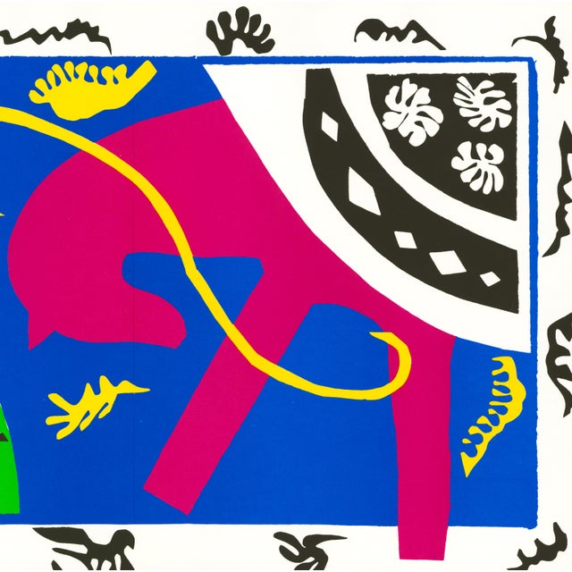 Abstract 1983 MoMA Edition Matisse Jazz Lithograph Le Cheval, l'Écuyère Et Le Clown (The Horse, the Rider and the Clown) For Sale - Image 3 of 8