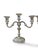 Pair of three-light silver-plated metal candelabra. German work, as evidenced by the BMF hallmark on the silver plating...