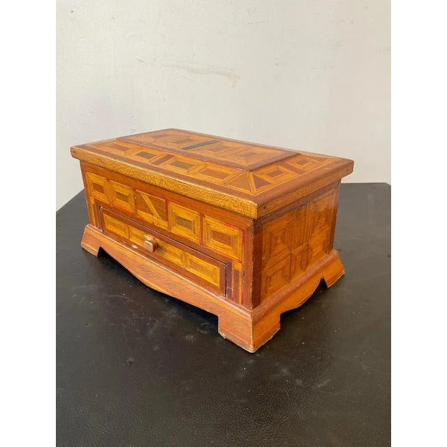 1910s 1910 Matchstick Jewlry Box For Sale - Image 5 of 13