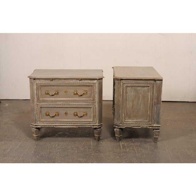 Vintage French Neoclassical Inspired Wood Nightstands With Shelf - A Pair For Sale In Atlanta - Image 6 of 12