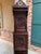 Antique French Breton Hall Cabinet Tall Narrow Carved Crown Bookcase C1880 For Sale - Image 4 of 18