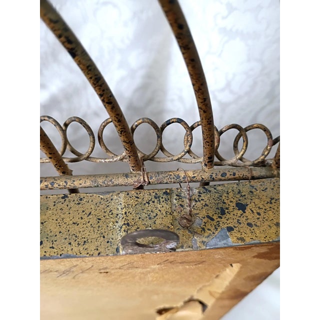 1950s Chinoiserie Caged Blue Bird Original Watercolor Painting by William Edwin Fager Gilt Metal Birdcage Frame For Sale - Image 16 of 17