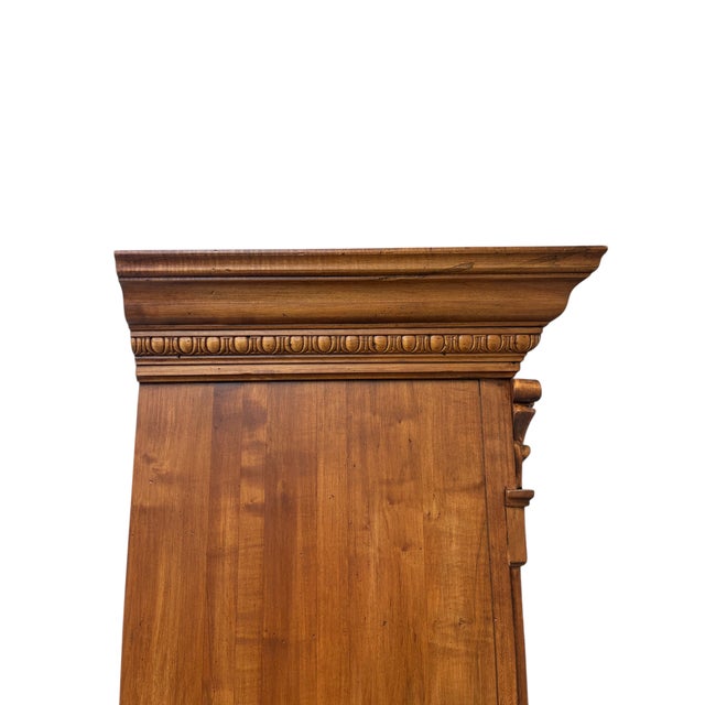 1990s Ethan Allen Legacy Maple Double Arched Library Bookcase Cabinet Hutch Display For Sale - Image 9 of 14